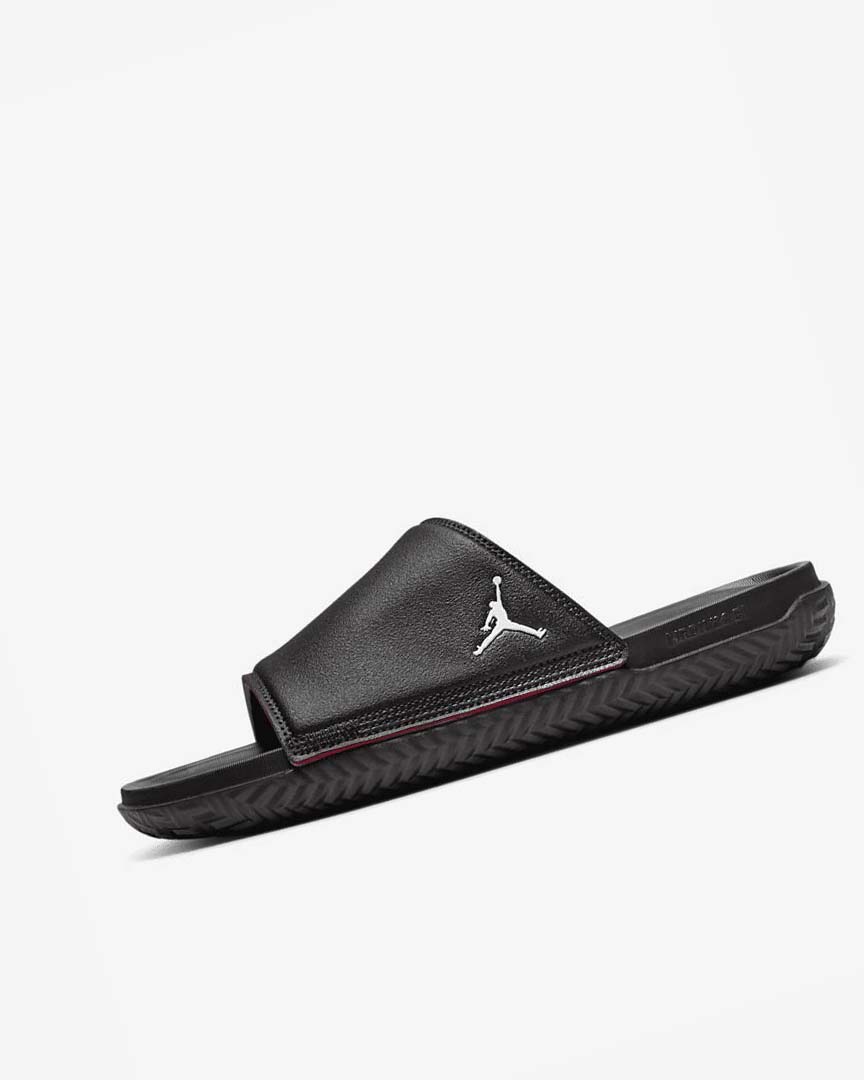 Black / Red Nike Jordan Play Men\'s Slides | CA_3099