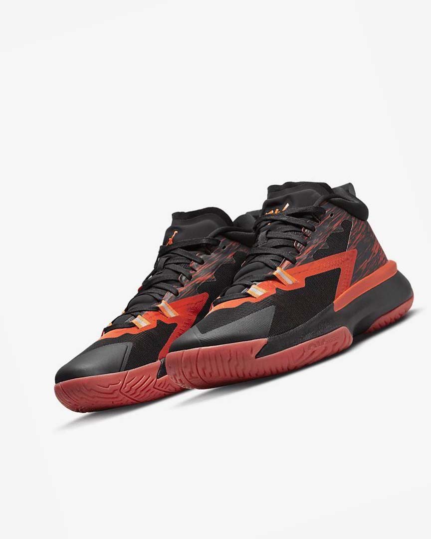 Black / Red / Orange Nike Zion 1 SP Men's Basketball Shoes | CA_4559