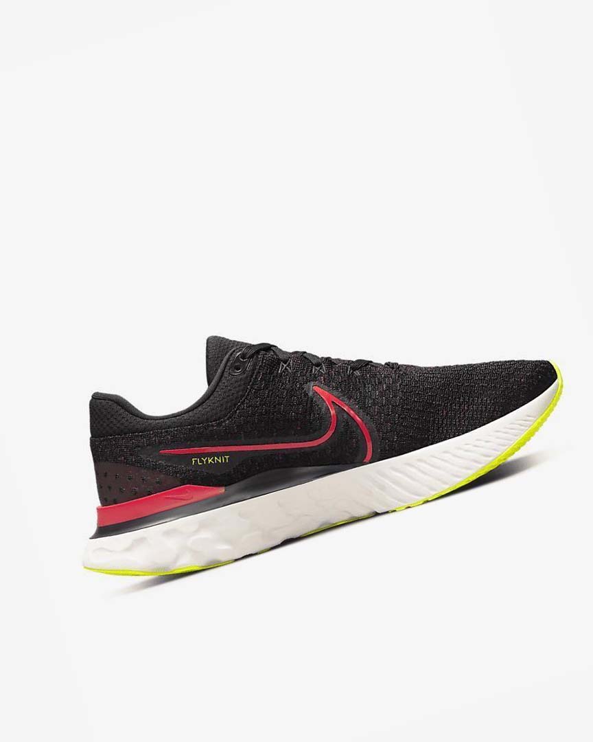 Black / Red / Red Nike React Infinity Run Flyknit 3 Men's Running Shoes | CA_4764