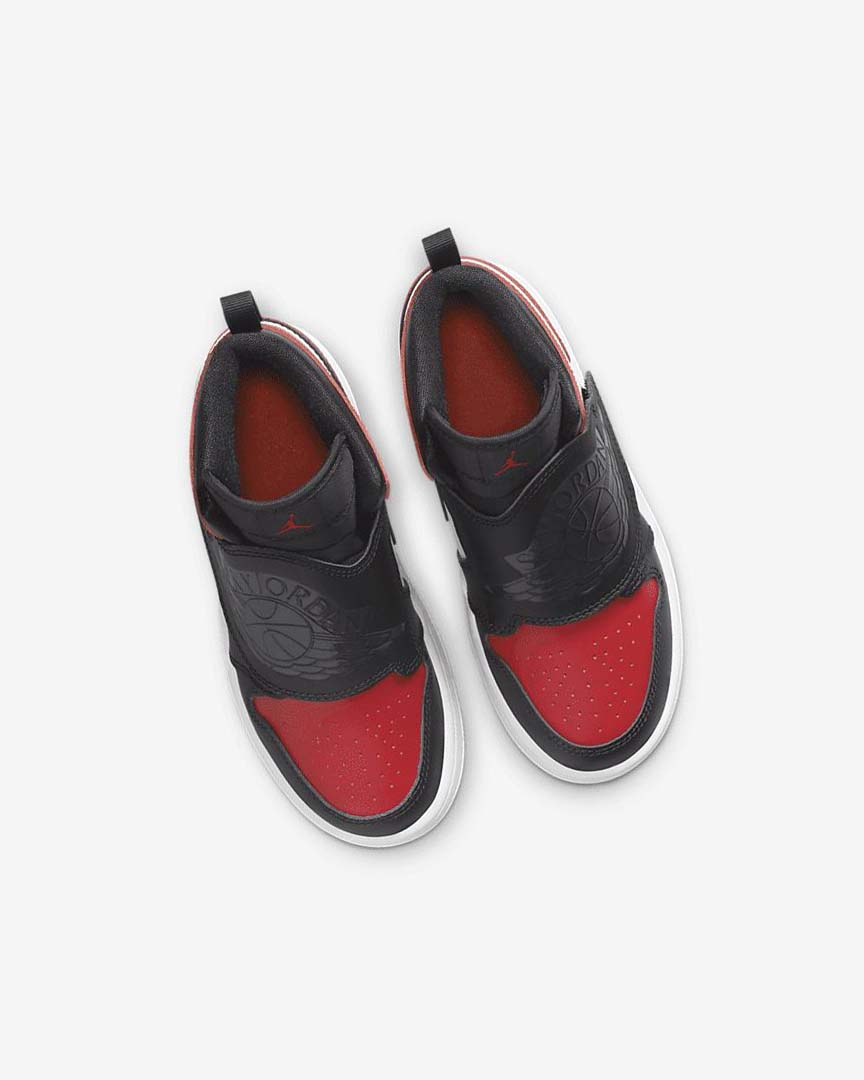 Black / Red / White / Dark Grey Nike Sky Jordan 1 Boys' Shoes | CA_5127