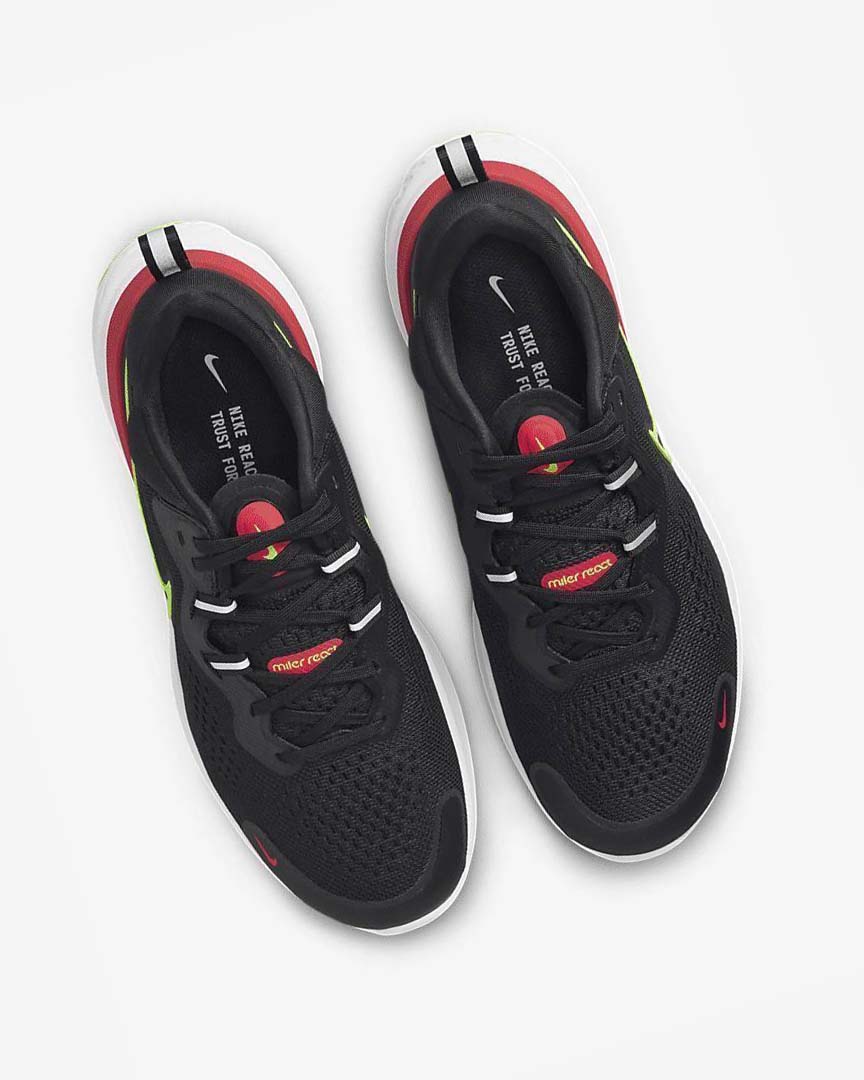 Black / Red / White / Green Nike React Miler 2 Men's Running Shoes | CA_2927