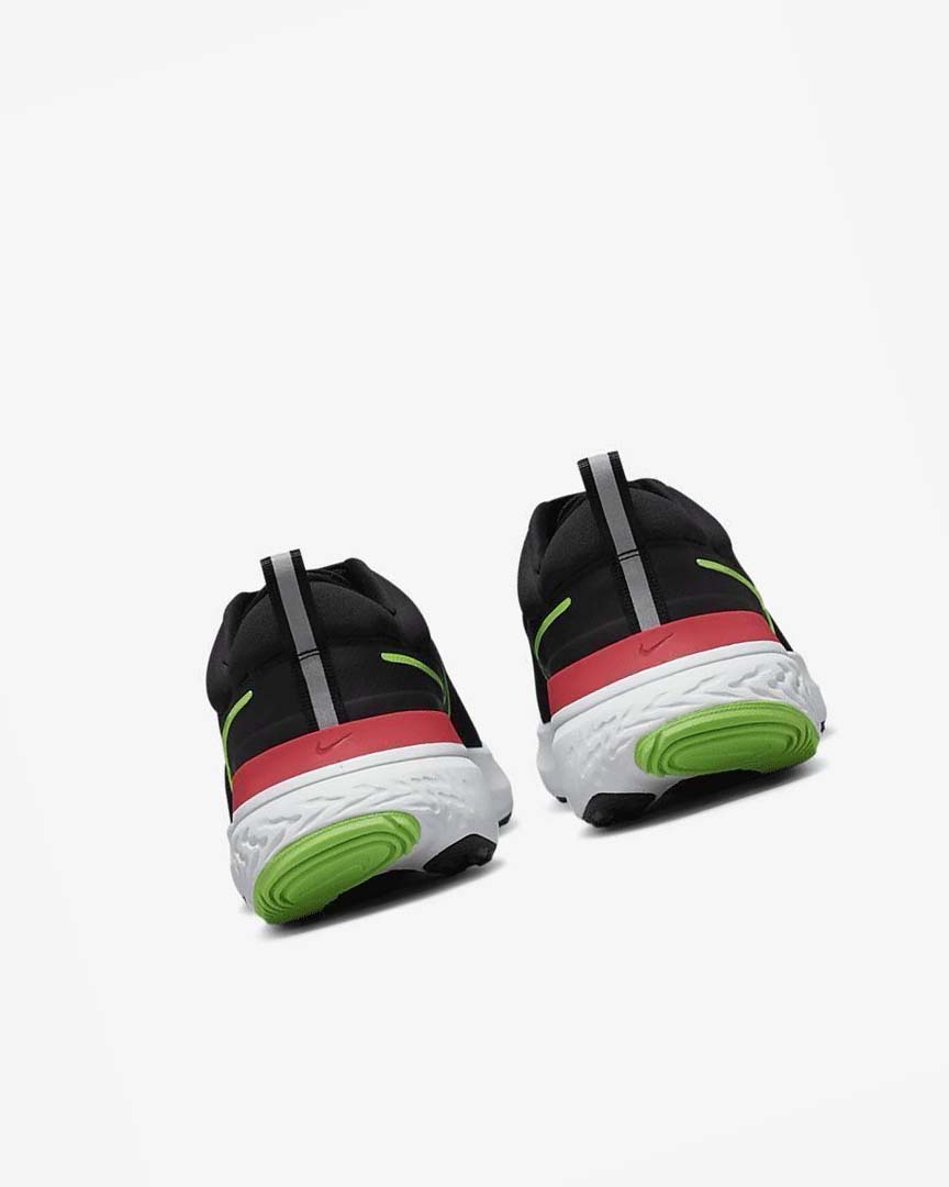 Black / Red / White / Green Nike React Miler 2 Men's Running Shoes | CA_2927