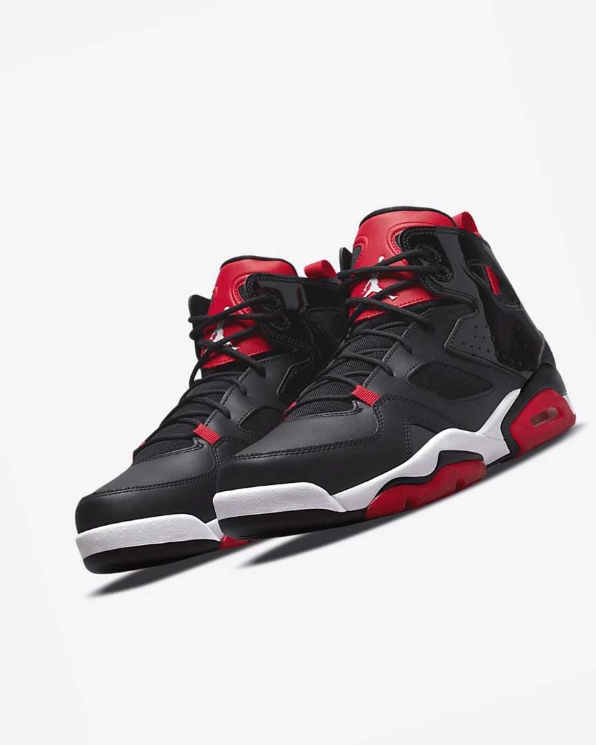 Black / Red / White Nike Jordan Flight Club '91 Men's Basketball Shoes | CA_5083