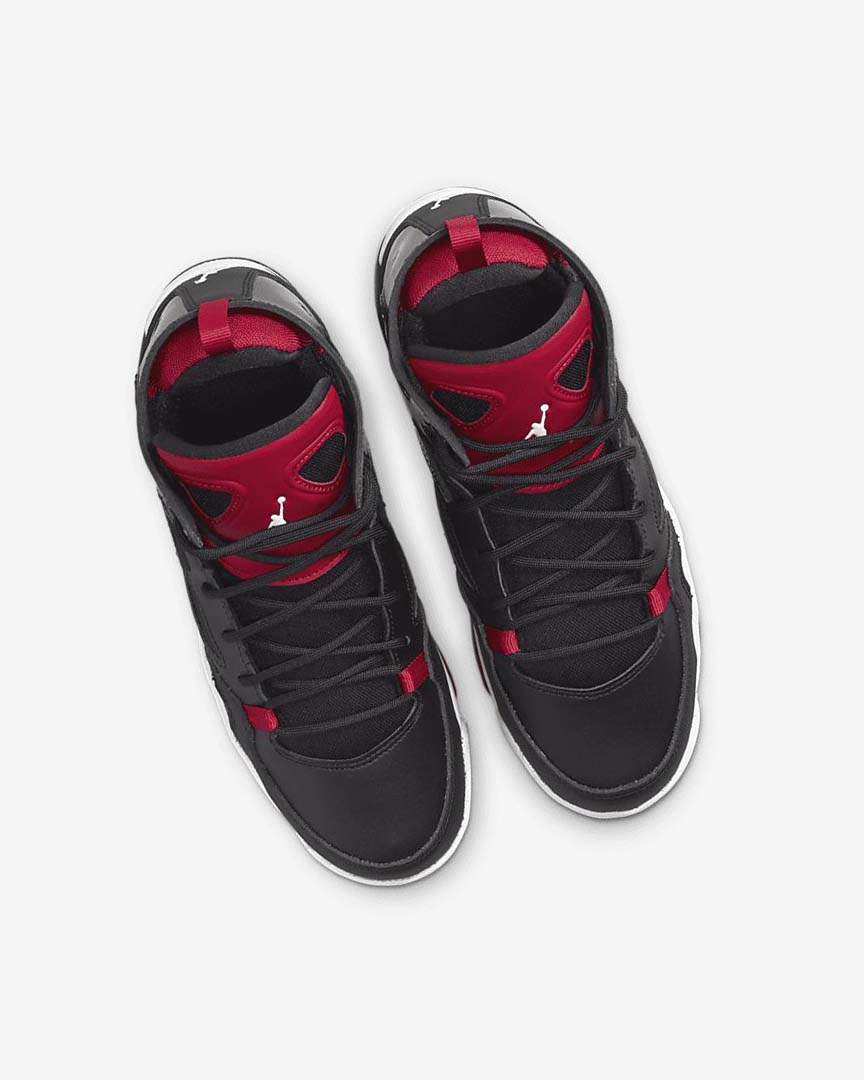 Black / Red / White Nike Jordan Flight Club '91 Boys' Basketball Shoes | CA_5517