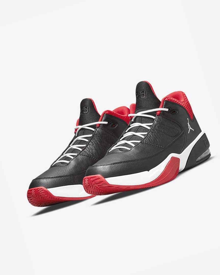 Black / Red / White Nike Jordan Max Aura 3 Men's Basketball Shoes | CA_2800