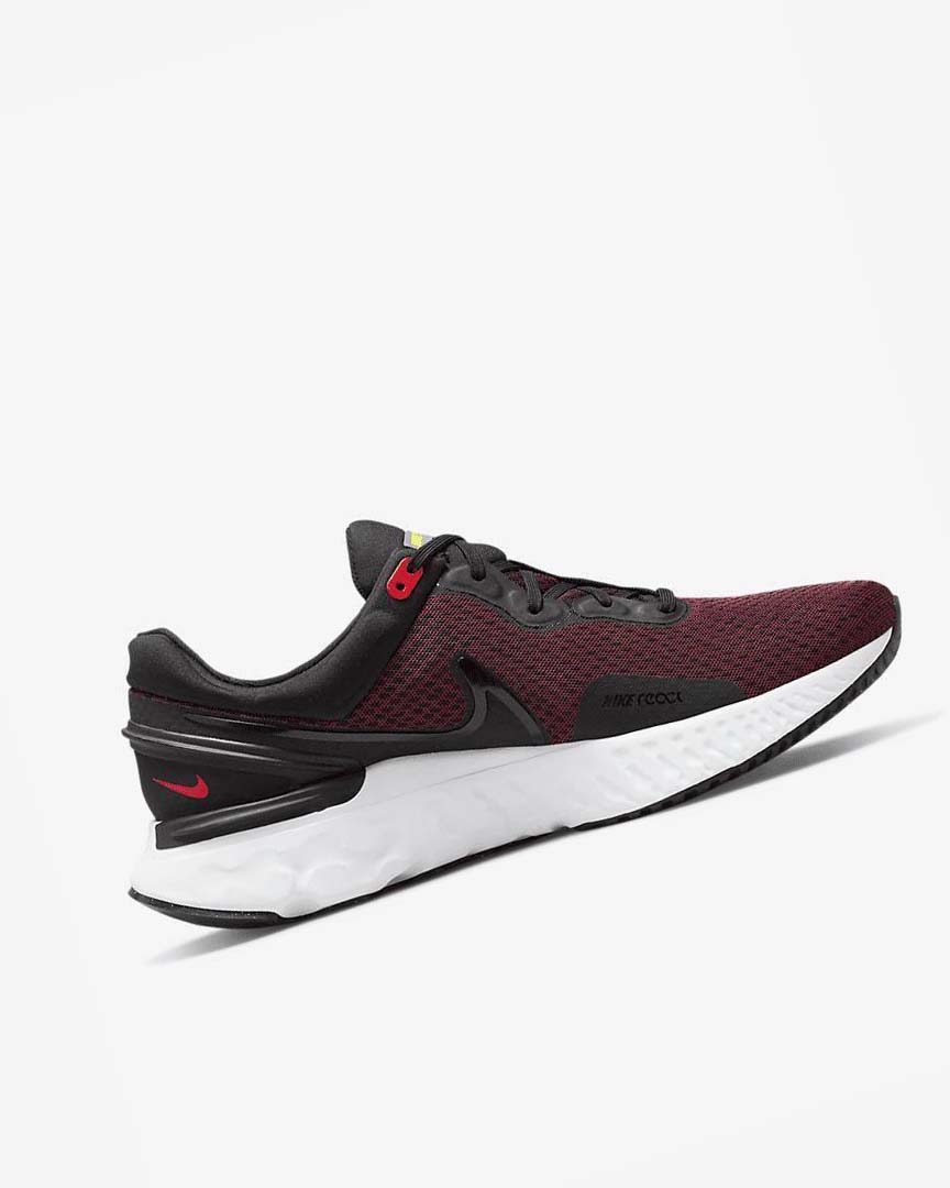 Black / Red / White Nike React Miler 3 Men's Running Shoes | CA_3179