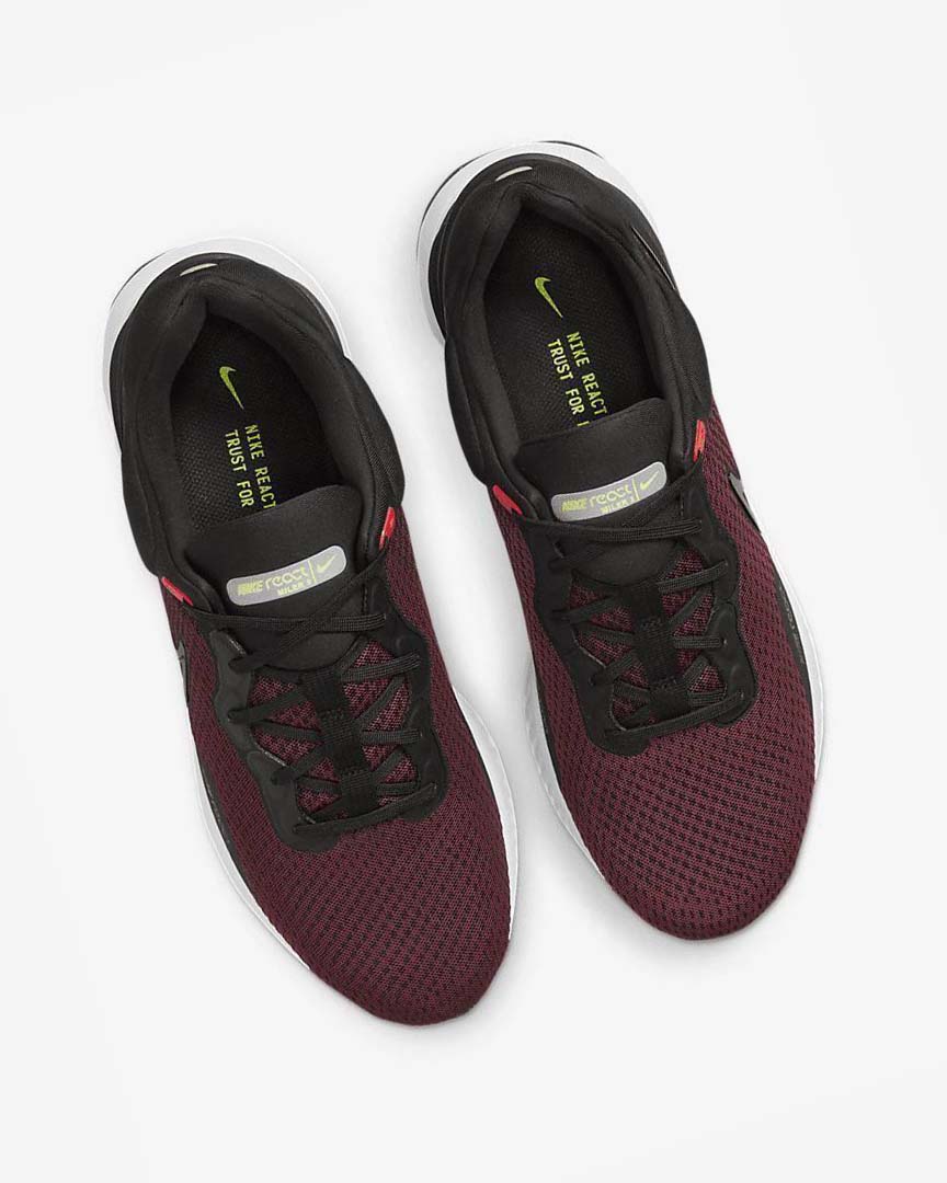 Black / Red / White Nike React Miler 3 Men's Running Shoes | CA_3179