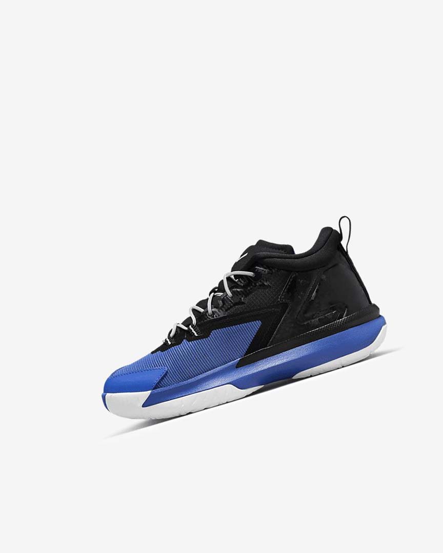 Black / Royal / White Nike Zion 1 Boys\' Basketball Shoes | CA_1194