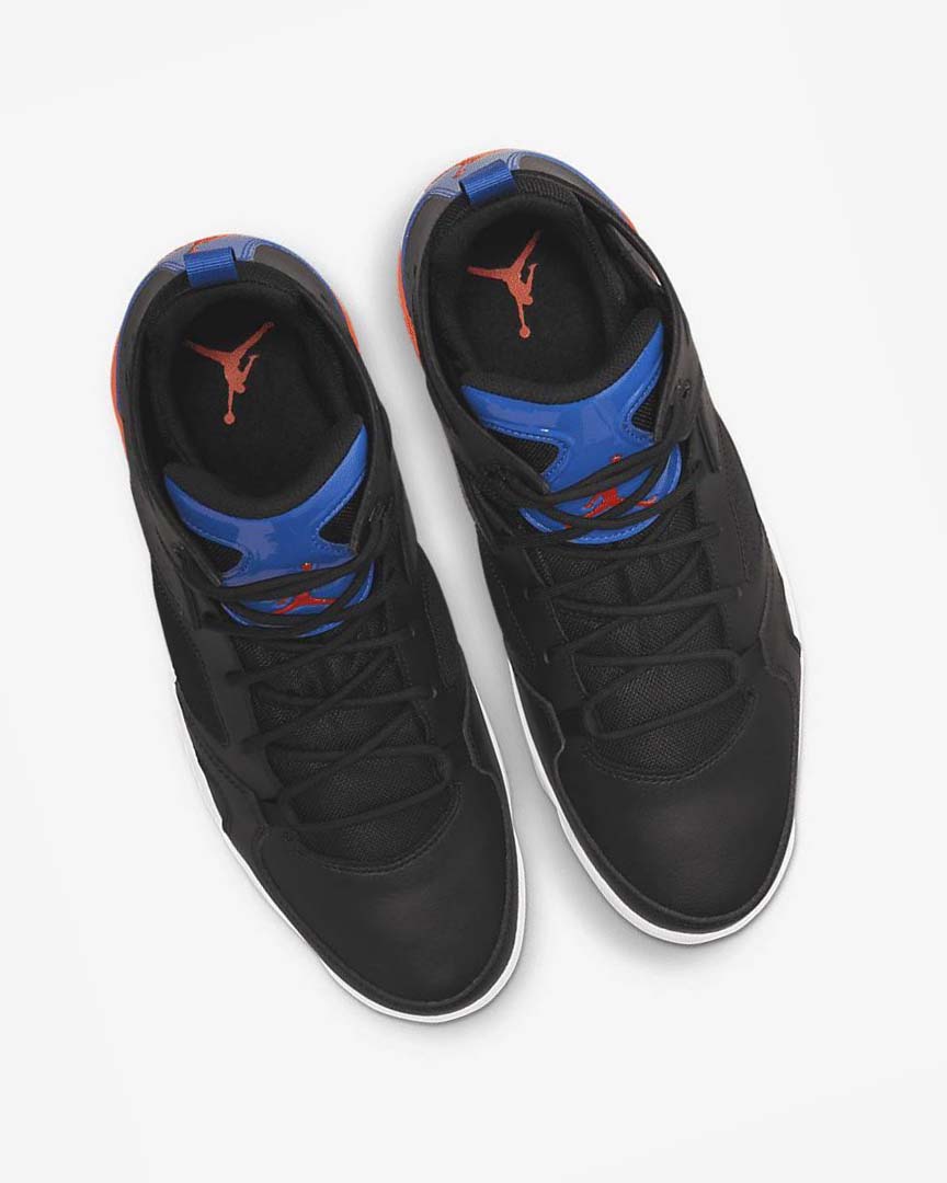 Black / Royal / White / Orange Nike Jordan Flight Club '91 Men's Basketball Shoes | CA_2739