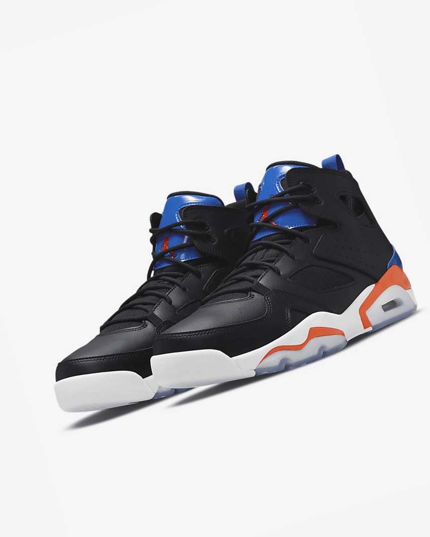 Black / Royal / White / Orange Nike Jordan Flight Club '91 Men's Basketball Shoes | CA_2739