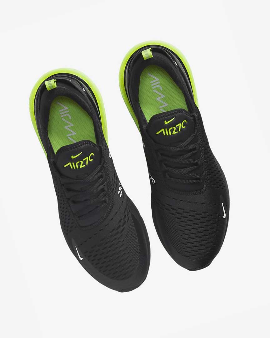 Black / Silver / White Nike Air Max 270 Men's Casual Shoes | CA_2634