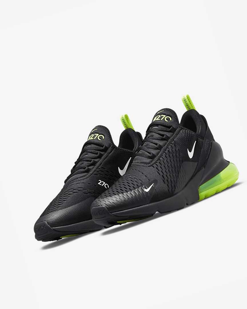 Black / Silver / White Nike Air Max 270 Men's Casual Shoes | CA_2634