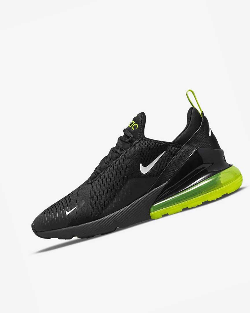 Black / Silver / White Nike Air Max 270 Men\'s Casual Shoes | CA_2634