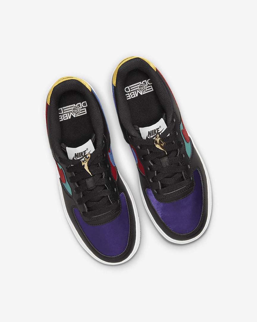 Black / Turquoise / Purple / Red Nike Air Force 1 LV8 EMB Boys' Sneakers | CA_4774