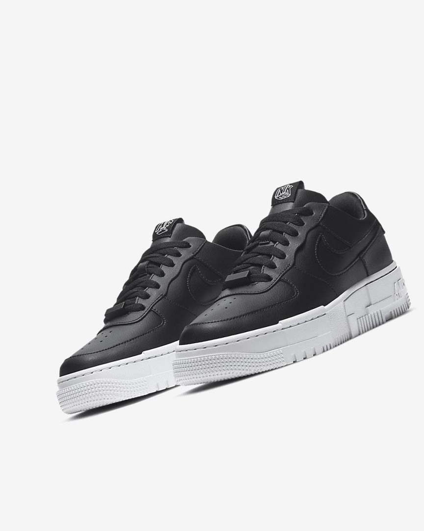 Black / White / Black / Black Nike Air Force 1 Pixel Women's Sneakers | CA_3064