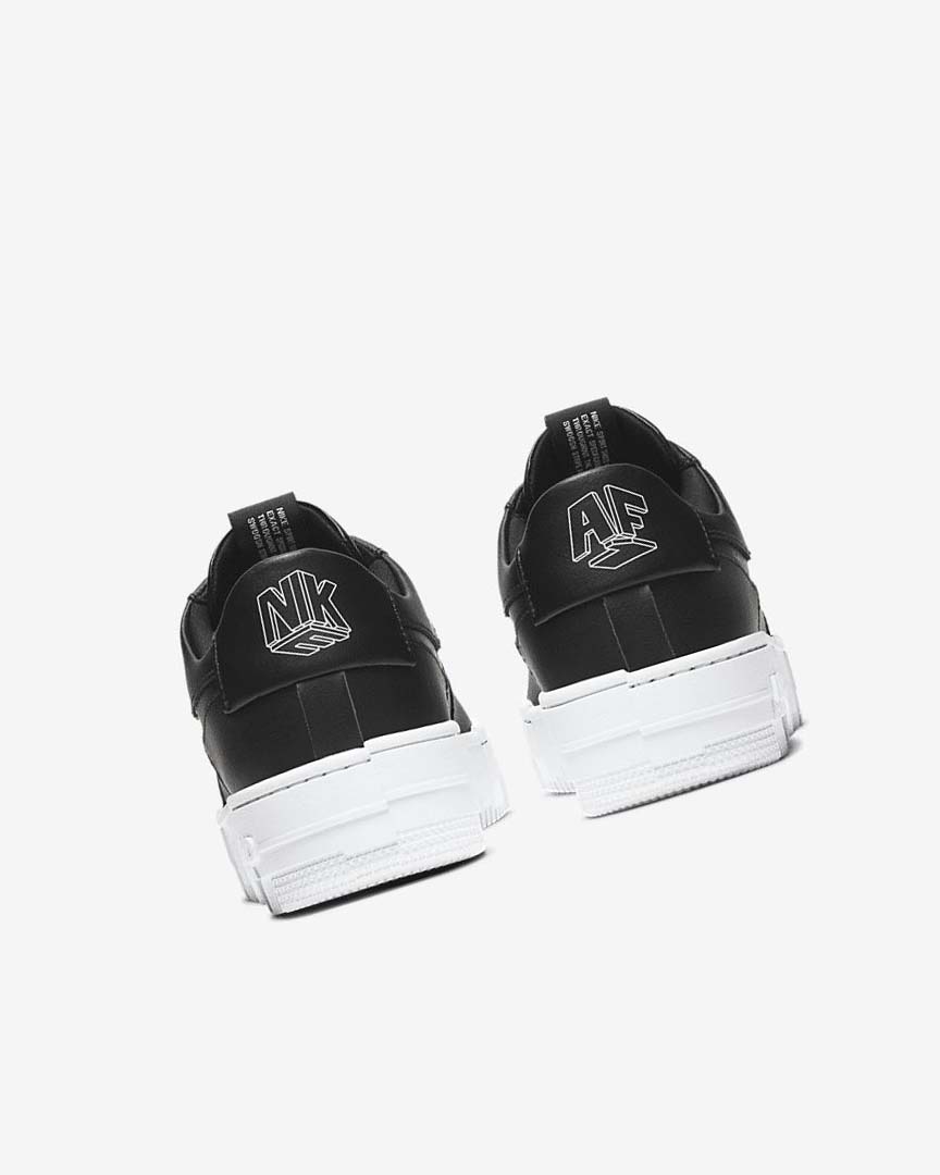 Black / White / Black / Black Nike Air Force 1 Pixel Women's Sneakers | CA_3064
