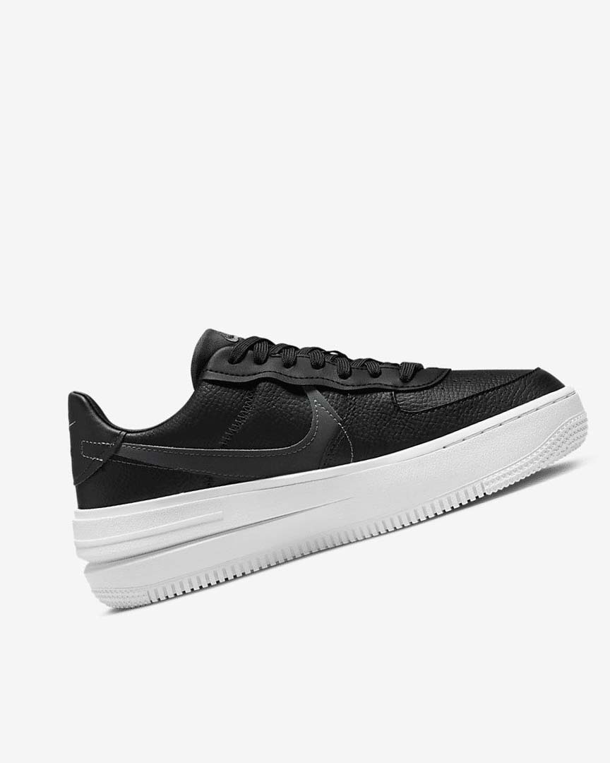 Black / White / Black / Dark Grey Nike Air Force 1 PLT.AF.ORM Women's Sneakers | CA_5350