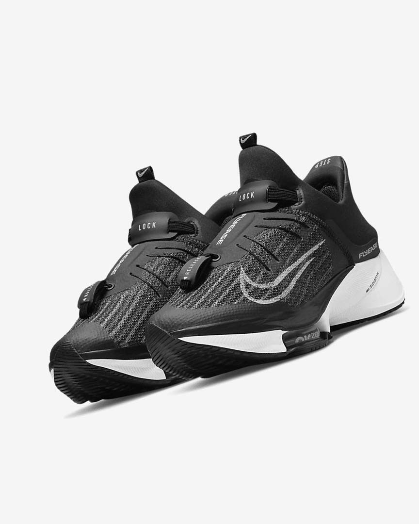 Black / White / Black / White Nike Air Zoom Tempo NEXT% FlyEase Women's Running Shoes | CA_4801