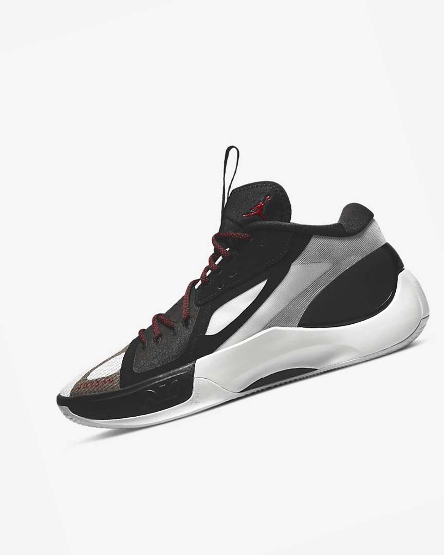 Black / White / Blue Grey / Red Nike Jordan Zoom Separate Men\'s Basketball Shoes | CA_5119