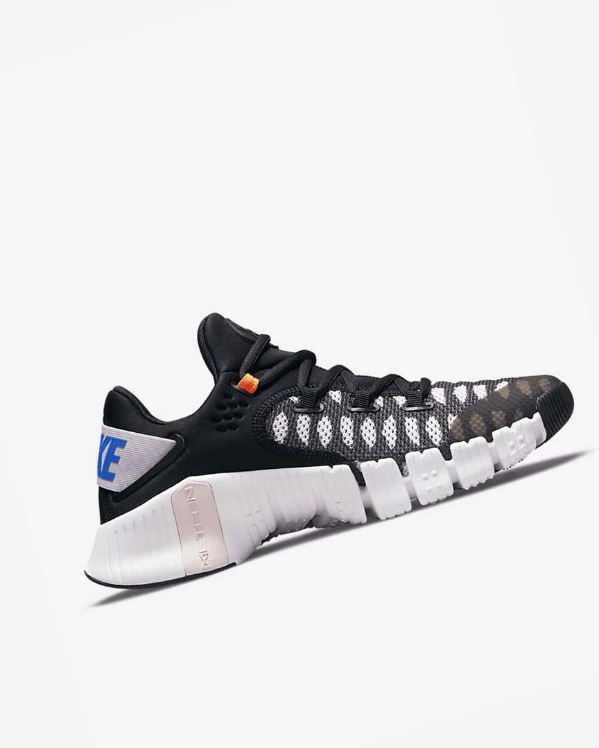 Black / White / Blue / Yellow Nike Free Metcon 4 Men's Training Shoes | CA_2423
