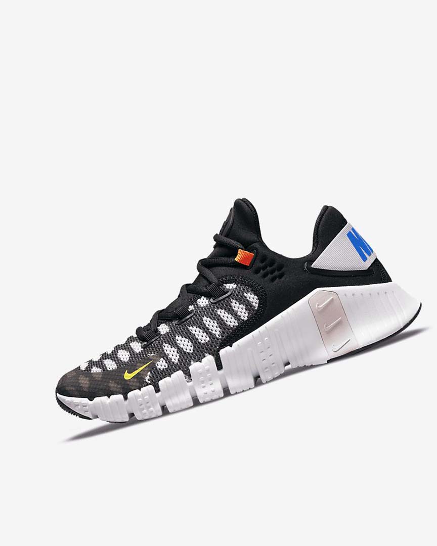 Black / White / Blue / Yellow Nike Free Metcon 4 Women\'s Training Shoes | CA_5129