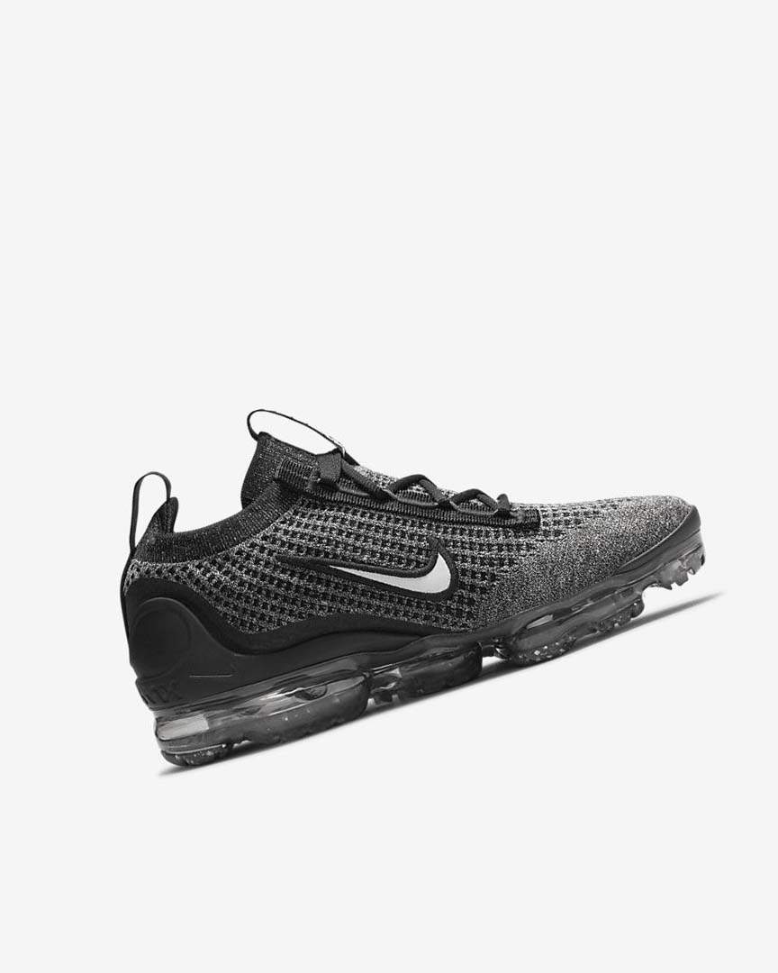 Black / White / Dark Grey / Black Nike Air VaporMax 2021 FK Girls' Sneakers | CA_2650