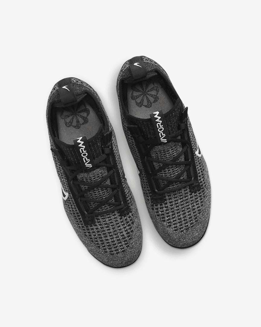 Black / White / Dark Grey / Black Nike Air VaporMax 2021 FK Boys' Sneakers | CA_4617