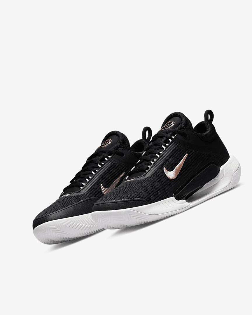Black / White / Dark Grey / Metal Red Brown Nike Court Zoom NXT Women's Tennis Shoes | CA_3151