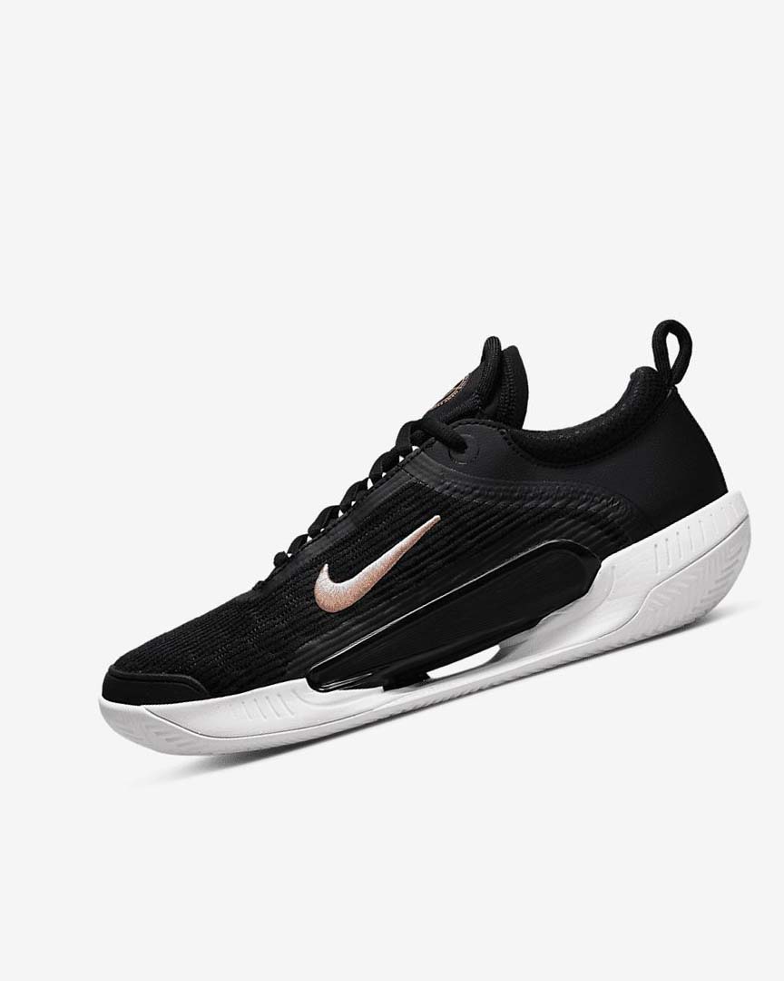 Black / White / Dark Grey / Metal Red Brown Nike Court Zoom NXT Women\'s Tennis Shoes | CA_3151