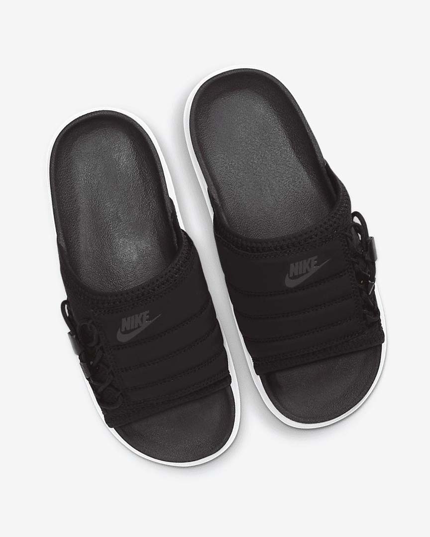 Black / White / Dark Grey Nike Asuna Women's Slides | CA_2574
