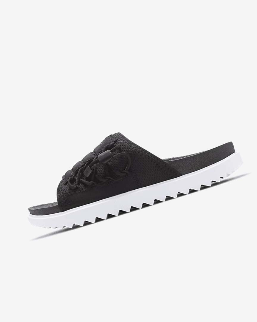 Black / White / Dark Grey Nike Asuna Women\'s Slides | CA_2574