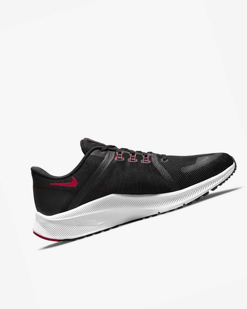 Black / White / Dark Grey / Red Nike Quest 4 Men's Running Shoes | CA_2458