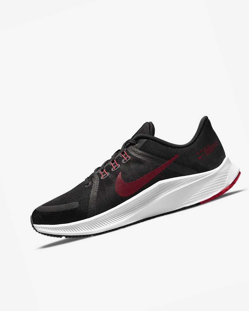 Black / White / Dark Grey / Red Nike Quest 4 Men\'s Running Shoes | CA_2458