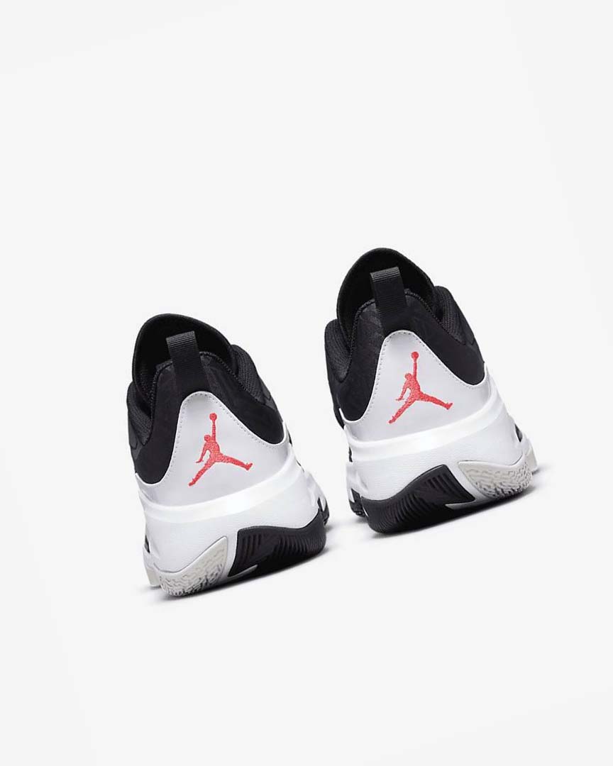 Black / White / Grey / Light Red Nike Jordan One Take 3 Men's Basketball Shoes | CA_2362