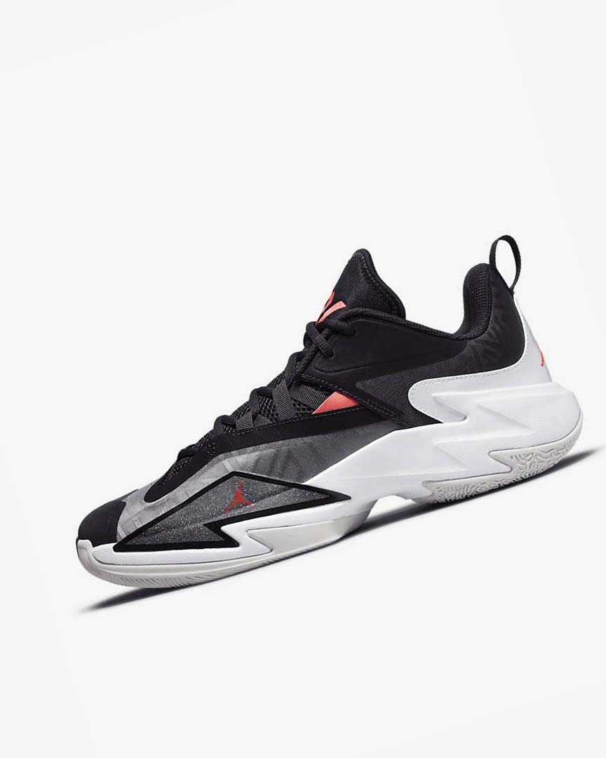Black / White / Grey / Light Red Nike Jordan One Take 3 Men\'s Basketball Shoes | CA_2362