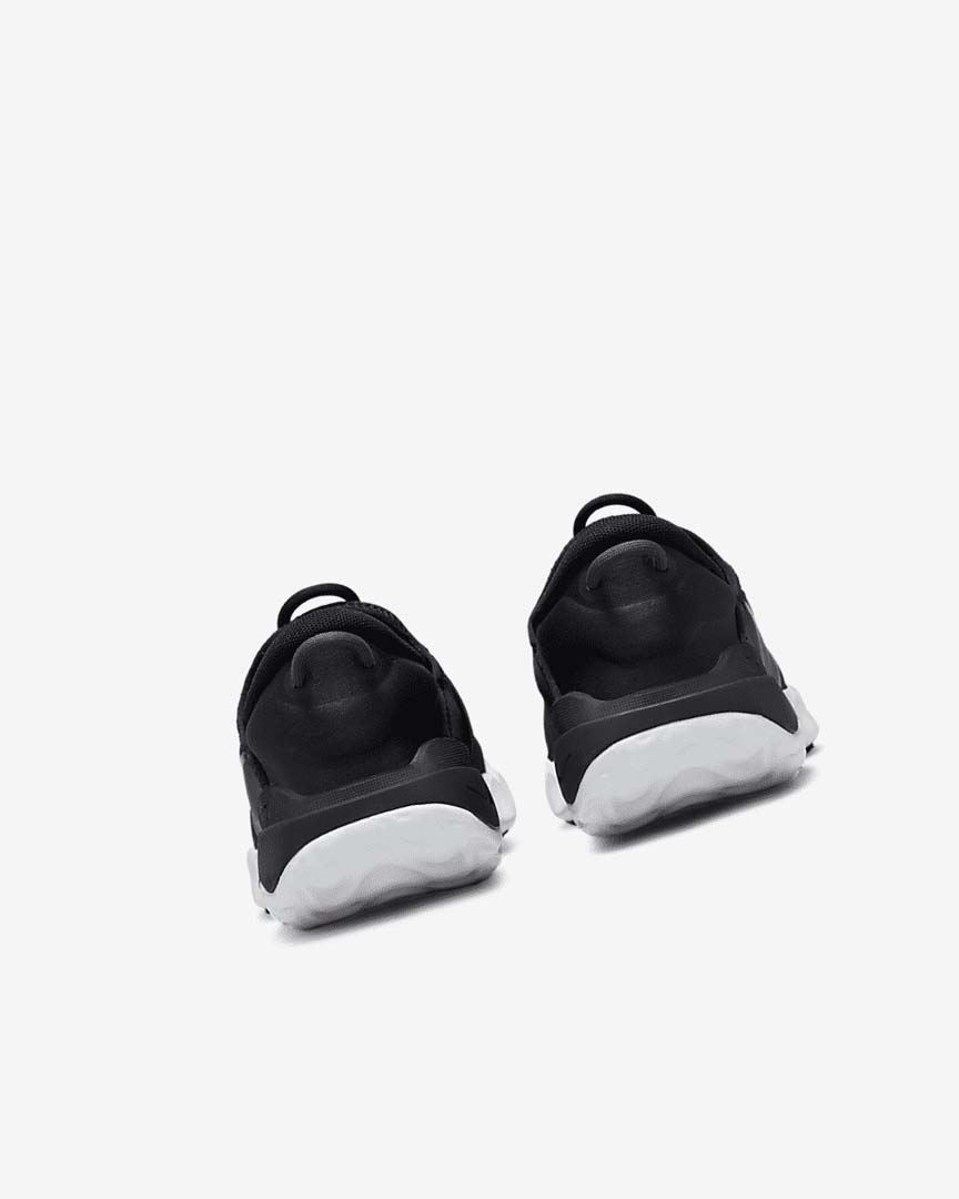 Black / White / Grey Nike Flow Girls' Running Shoes | CA_4638