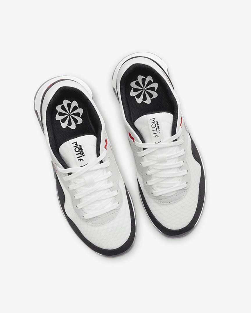 Black / White / Grey / Red Nike Air Max Motif Girls' Shoes | CA_2424