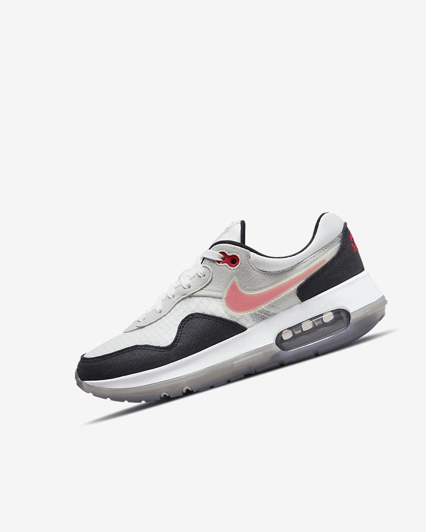 Black / White / Grey / Red Nike Air Max Motif Girls\' Shoes | CA_2424