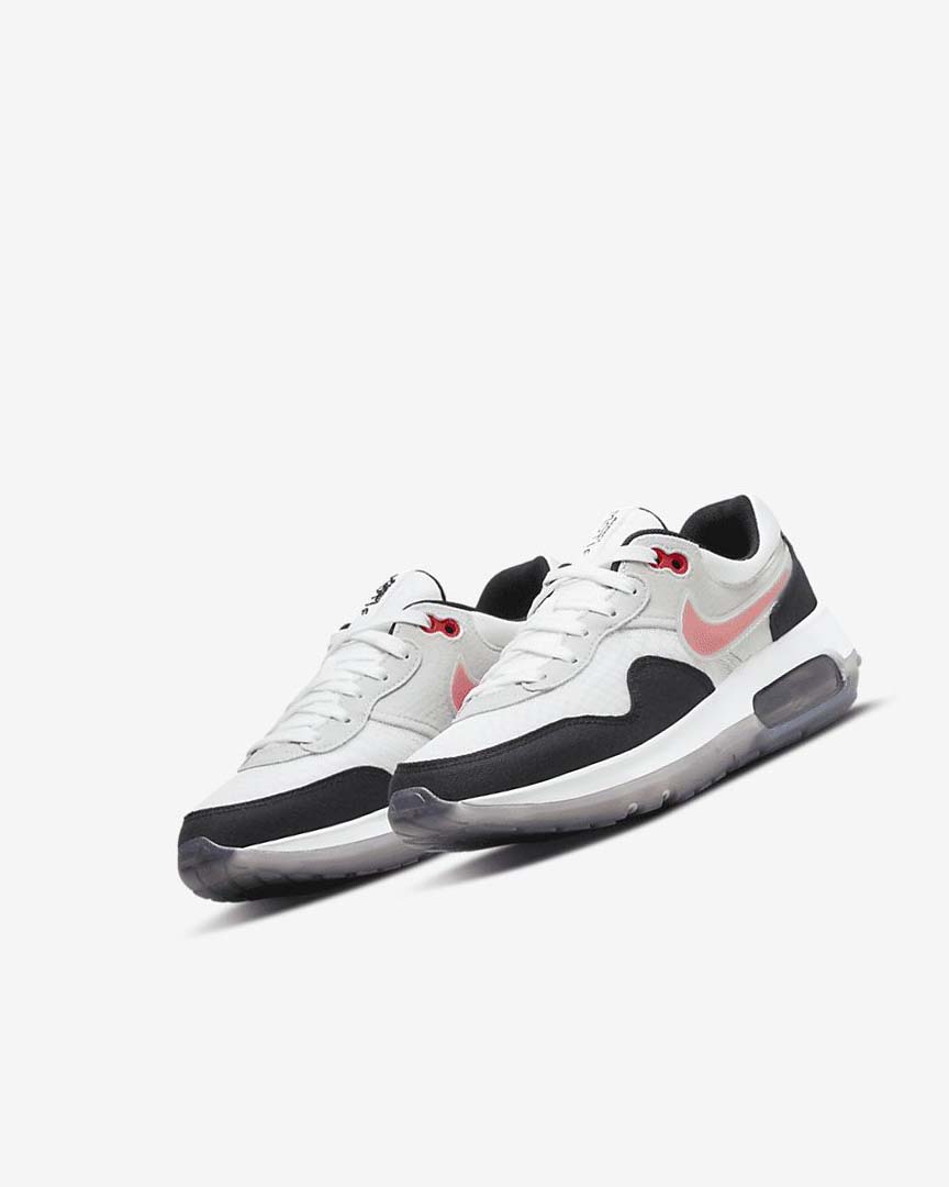 Black / White / Grey / Red Nike Air Max Motif Boys' Shoes | CA_3180