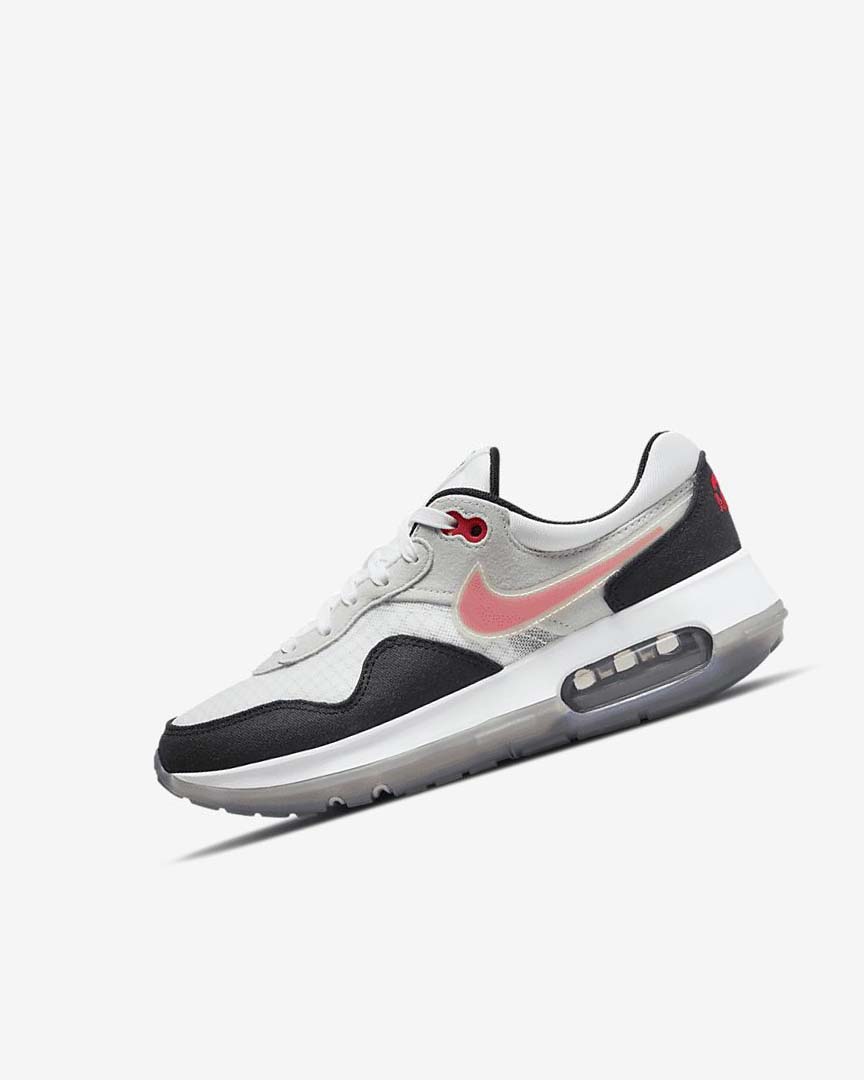 Black / White / Grey / Red Nike Air Max Motif Boys\' Shoes | CA_3180