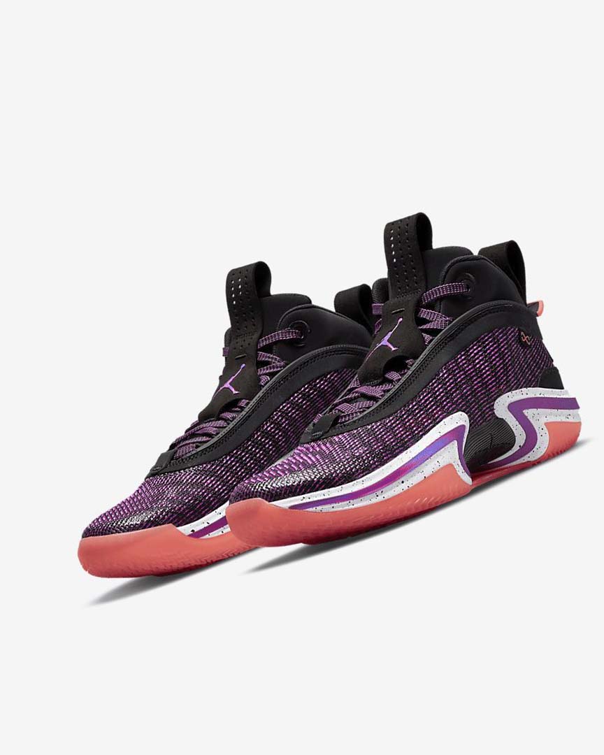 Black / White / Light Mango / Purple Nike Air Jordan XXXVI 'First Light' Men's Basketball Shoes | CA_1103