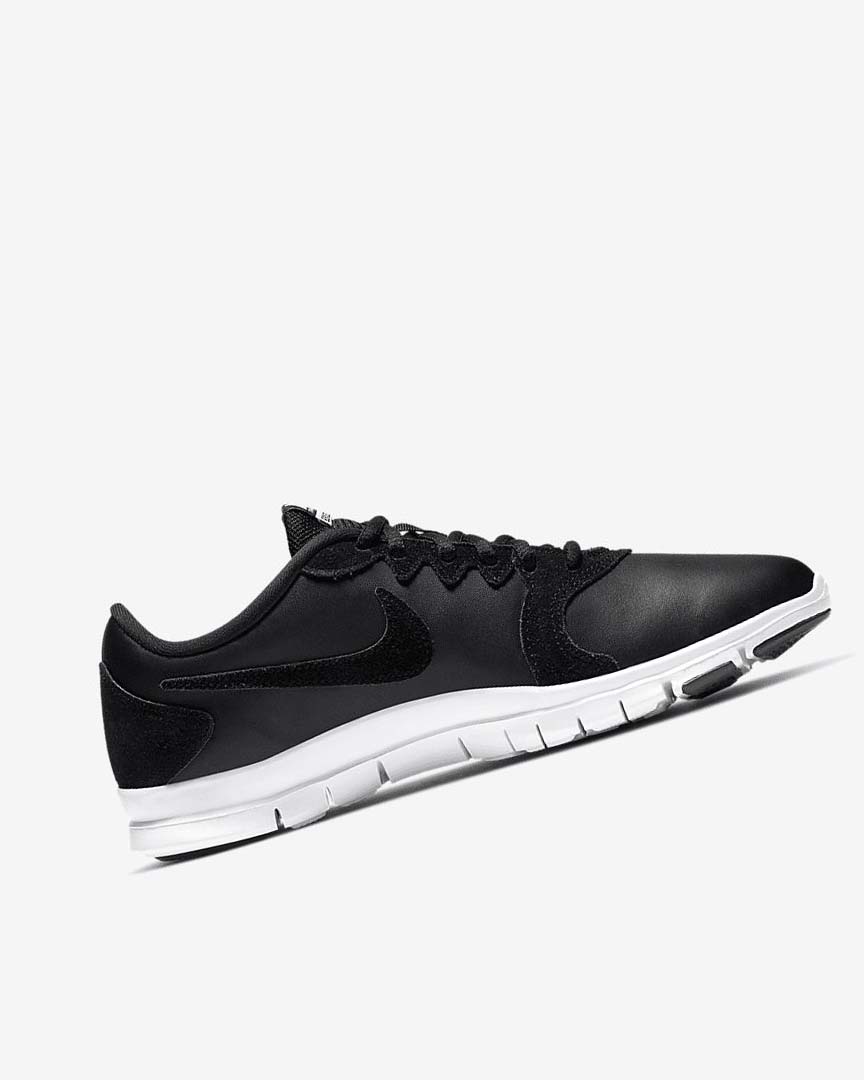 Black / White / Light Red / Black Nike Flex Essential TR Leather Women's Training Shoes | CA_5359