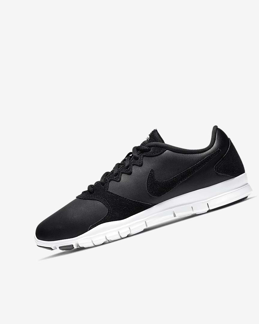 Black / White / Light Red / Black Nike Flex Essential TR Leather Women\'s Training Shoes | CA_5359