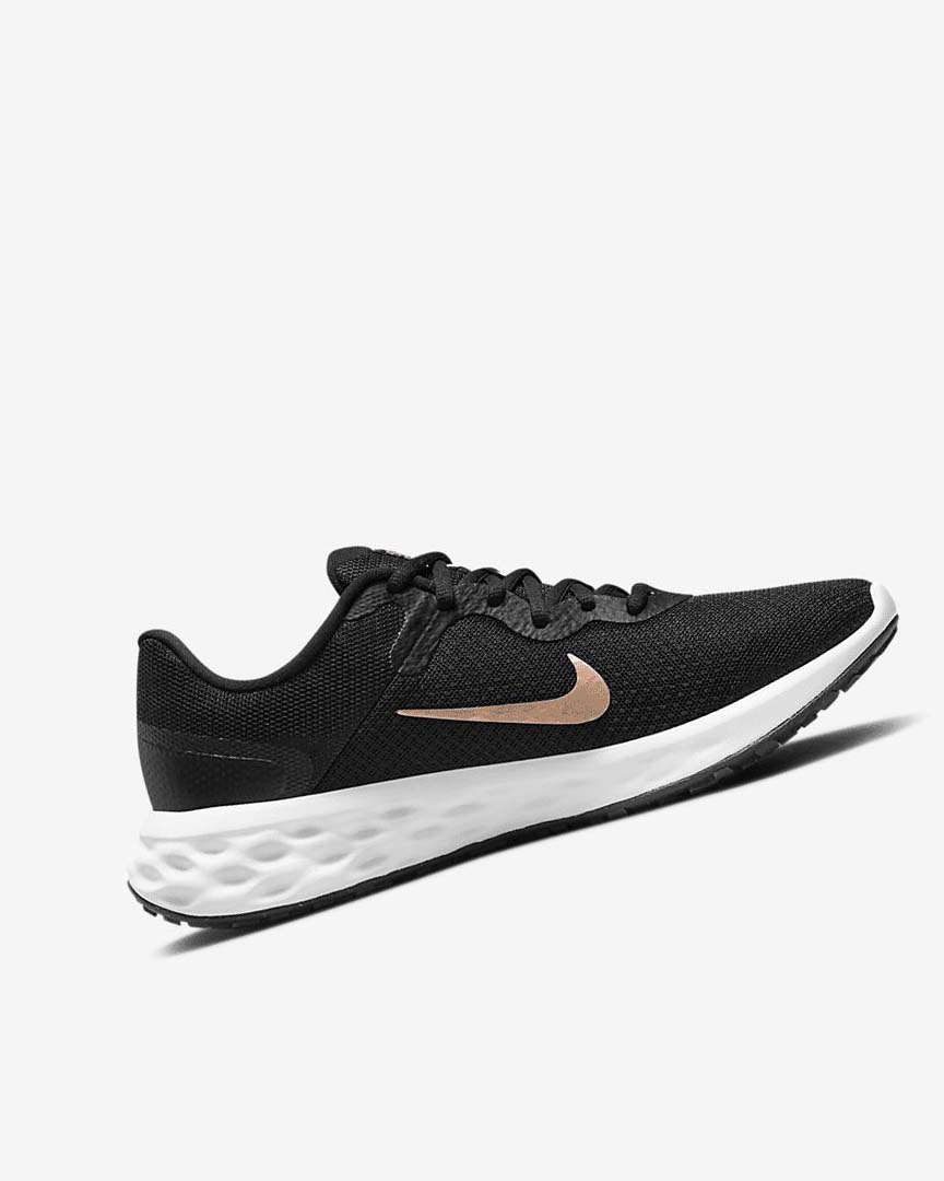 Black / White / Metal Copper Nike Revolution 6 Next Nature Women's Running Shoes | CA_3009