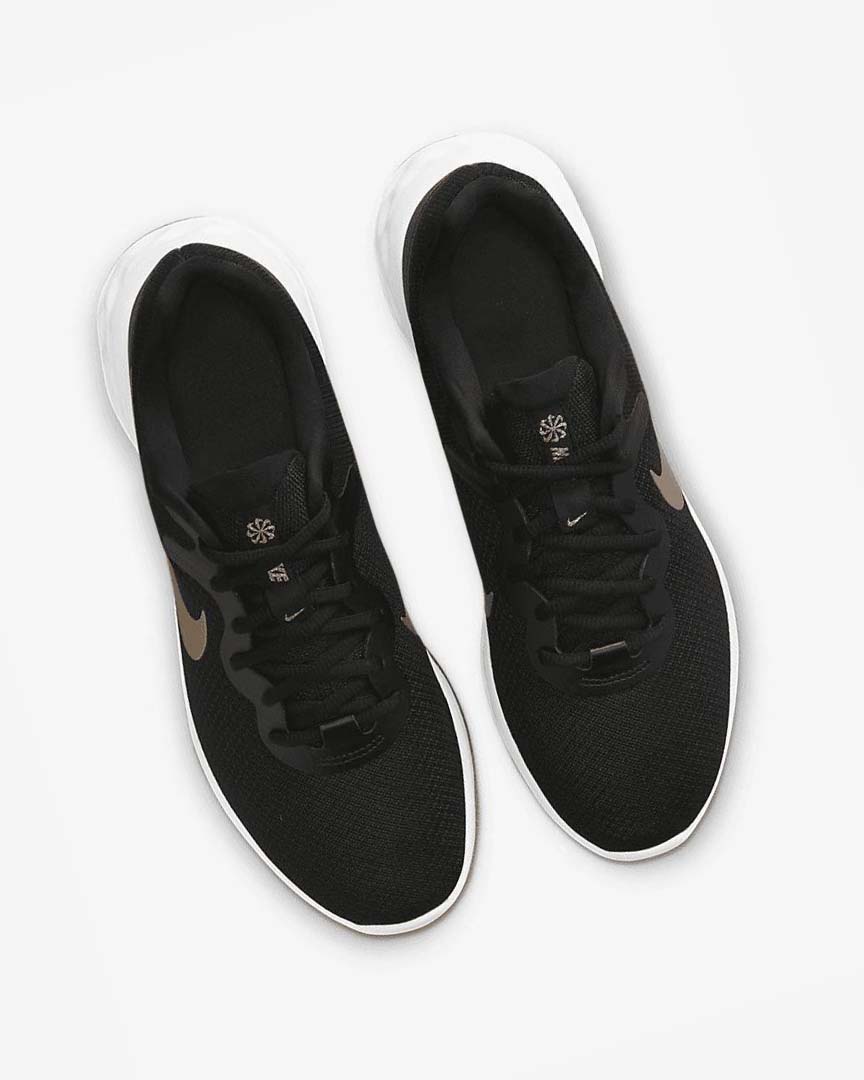 Black / White / Metal Gold Nike Revolution 6 Next Nature Men's Running Shoes | CA_2392