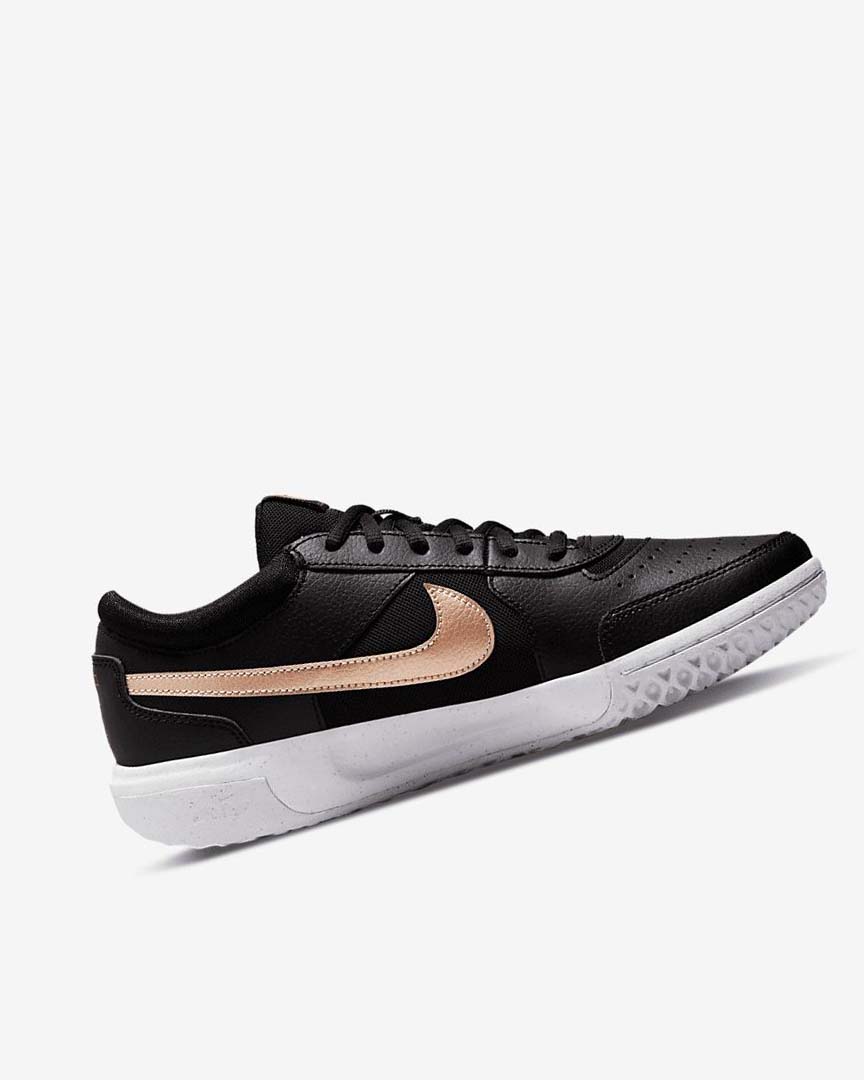 Black / White / Metal Red Brown Nike Court Zoom Lite 3 Women's Tennis Shoes | CA_2646