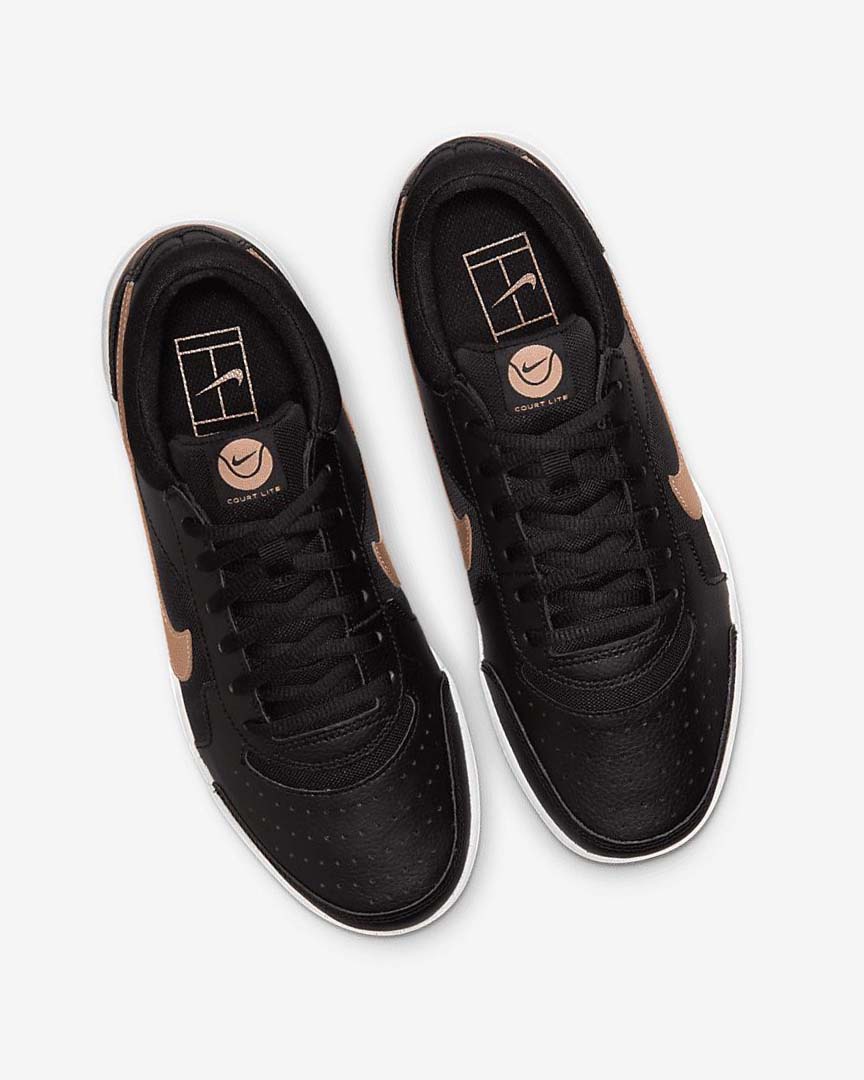 Black / White / Metal Red Brown Nike Court Zoom Lite 3 Women's Tennis Shoes | CA_2646