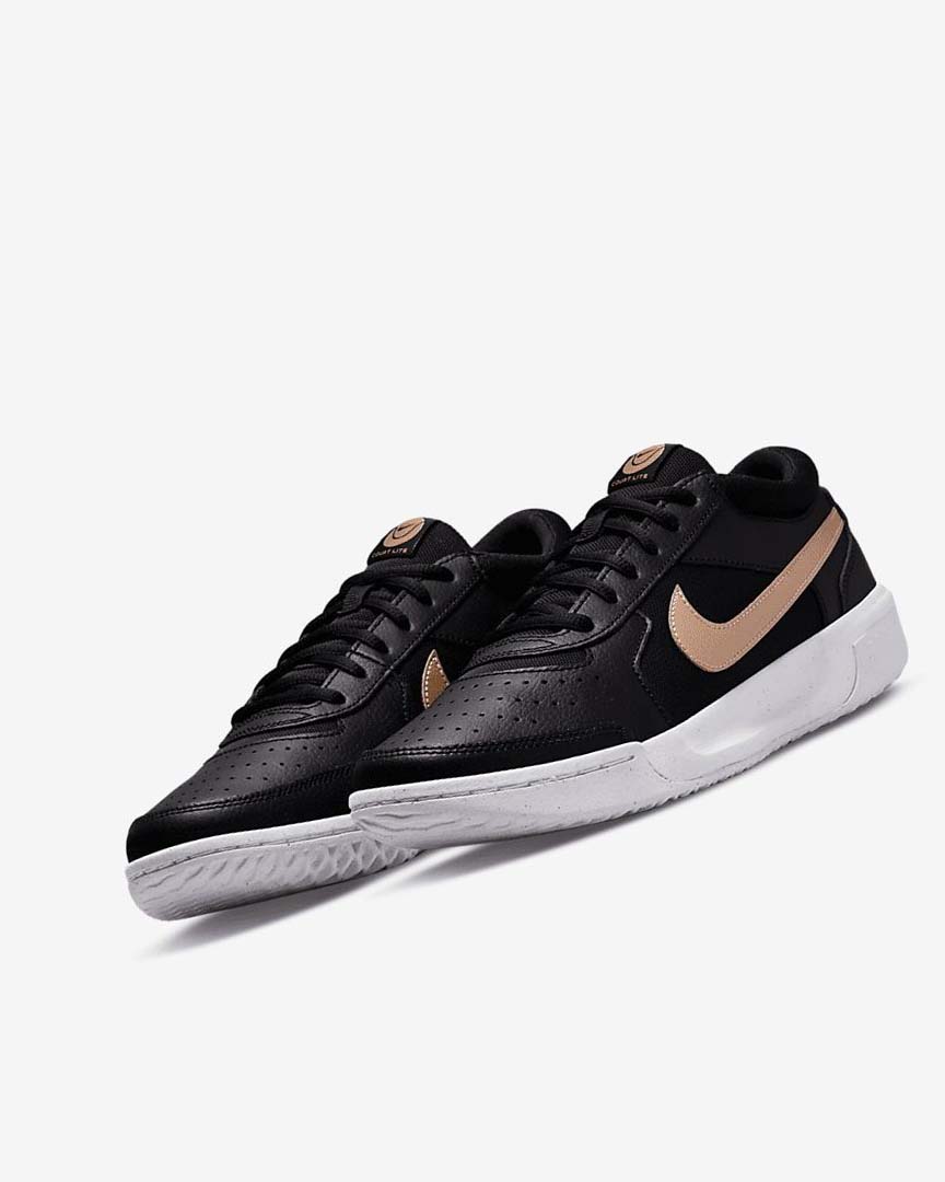 Black / White / Metal Red Brown Nike Court Zoom Lite 3 Women's Tennis Shoes | CA_2646