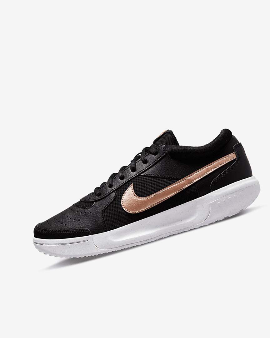 Black / White / Metal Red Brown Nike Court Zoom Lite 3 Women\'s Tennis Shoes | CA_2646