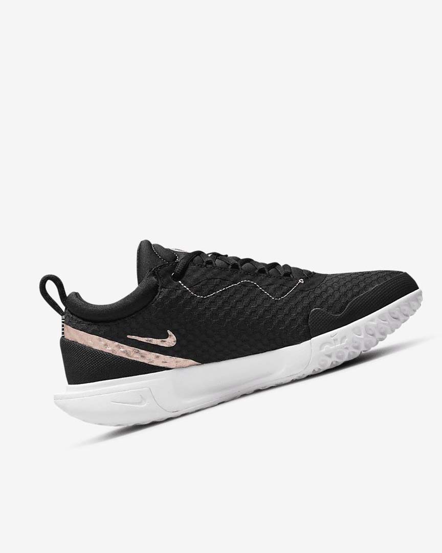 Black / White / Metal Red Brown Nike Court Zoom Pro Women's Tennis Shoes | CA_5183